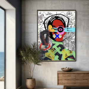 Express Yourself canvas print by Henrix from the Future Expressionism series inspired by modern expressionist art